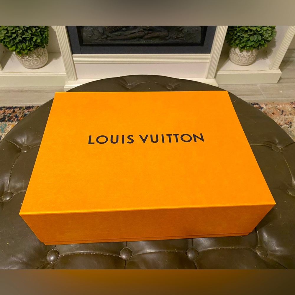 Authentic Louis Vuitton storage box and bag